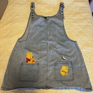 Disney Blue Overalls with Winnie the Pooh Design